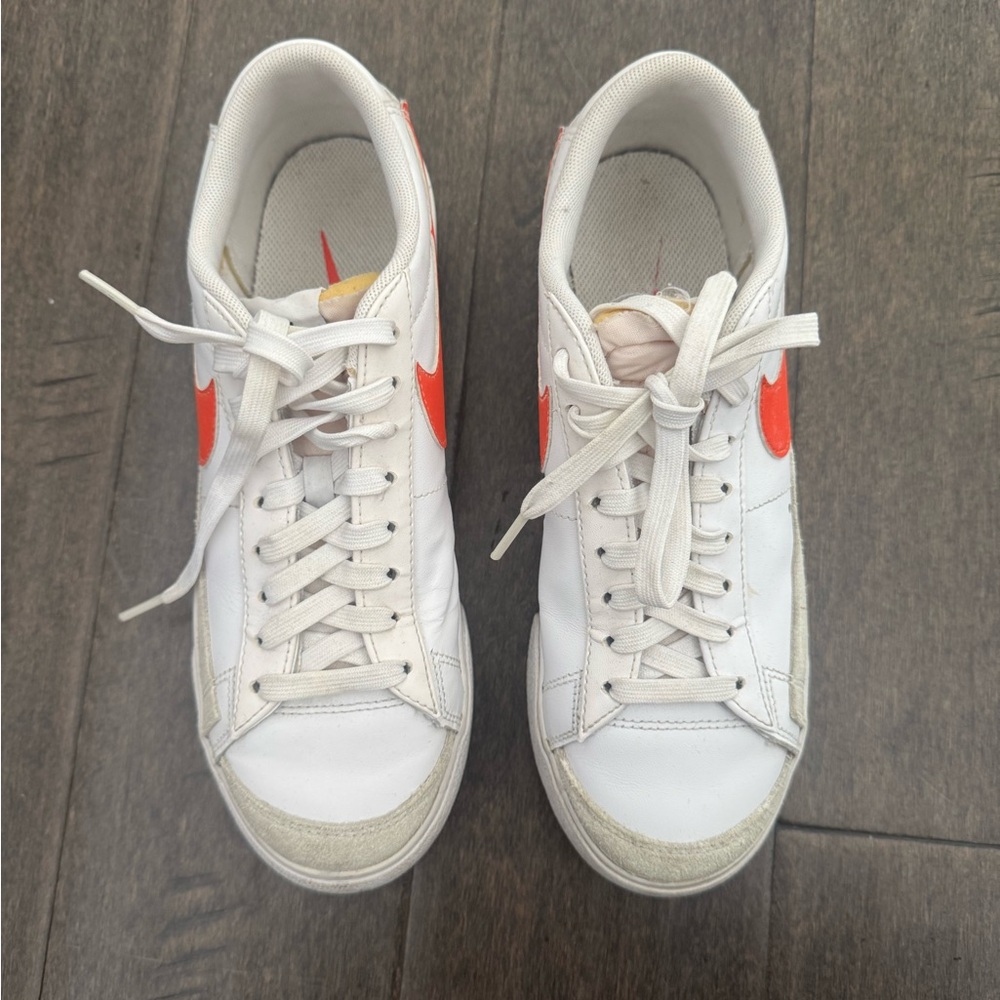 Nike Blazer Low Sneakers with Orange Accents